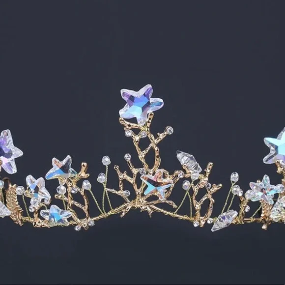 Accessories | Iridescent Crystal Starfish Tiara Golden Reef  display picture 1